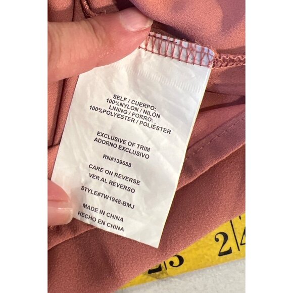 ReadySkylar + Jade Lace Top Boho Chic Long Sleeves Rose High Neck Medium - Picture 4 of 8